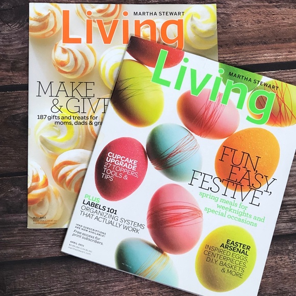 MARTHA STEWART Living Magazines 4/2012 & May 2012 Easter Egg & Cupcakes - Picture 1 of 16